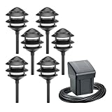 Intermatic CL19126T Malibu Outdoor Tier Six-Light Tier Light Kit with Power Pack with 50-Foot Cable