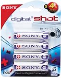 Sony ZR6-B4 Nickel Oxide AA Batteries for Digital Cameras (4 Pack)