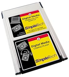 SimpleTech FlashLink PC Card Adapter for Type I/II CompactFlash cards