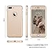 Venollc 360 Degree All-Around Full Body Ultra Thin Fit Case Cover with Tempered Glass Screen Protector Ultra Slim Light Weight Hard Snap on for Apple iPhone 7 Plus 5.5