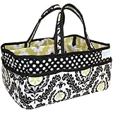 Trend Lab Waverly Rise and Shine Diaper Caddy, Black/White