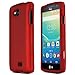 LG Transpyre/ Tribute Protective Rubberized Hard Case - Anti-Slip Matte Rubber Material [Slim and Perfect Fitting LG Transpyre/ Tribute (2014) Case] [Red]