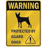 WARNING  TOY FOX TERRIER PROTECTED BY GUARD DOGS  PARKING SIGN DOG by topexpressions