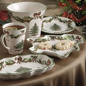 Spode Christmas Tree Round Fluted Dish, Small