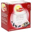 Lipton Black Tea, Bavarian Wild Berry, Premium Pyramid Tea Bags, 20-Count Boxes (Pack of 6)