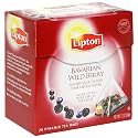 Lipton Black Tea, Bavarian Wild Berry, Premium Pyramid Tea Bags, 20-Count Boxes (Pack of 6)