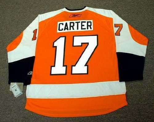 JEFF CARTER Philadelphia Flyers REEBOK RBK Premier Alternate Home NHL Hockey Jersey, LARGE