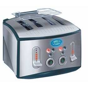 Breville TT24 Lightning-Brushed Stainless Steel 4-Slice Toaster with Motorised Bread Carriages