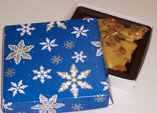 Scott's Cakes 1 2 lb. Almond Brittle in a Snowflake Box by Scott's Cakes
