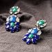 Charm.L Grace Classic Refinement Blue Resin Crystal Drop Ear Studs Earring