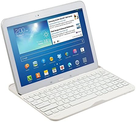 Galaxy Tab 4 Bluetooth Keyboard Case - Wireless Bluetooth Keyboard Case Dock Cover for Samsung Galaxy Tab 4 10.1 (White)