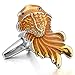 Men's 2 PCS Rhodium Plated Enamel Cufflinks Gold Silver Two Tone Gold Tonefish Shirt Wedding Business 1 Pair Set