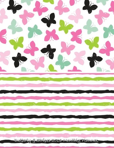 Butterfly & Stripes 2016 Monthly Planner