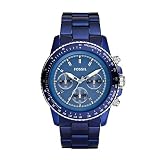 Fossil Men's Dark Blue Aluminium Chronograph Stella Watch - Ch2710