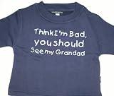 Sweatshirt 'Think I'm bad you should see my grandad' navy 6-12 months