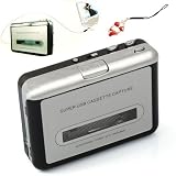 New Handheld Super Tape to PC USB Portable Cassette-to-MP3 Converter Capture Player Adapter with USB Cable Headphones and Software Cd -- MAC Compatible