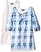 My Michelle Girls' 3/4 Sleeve Printed Peasant Dress with Crochet Vest with Fringe
