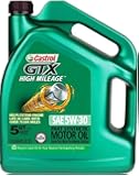 Castrol 03102 GTX High Mileage 5W-30 Motor Oil - 5 Quart