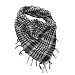 Trendy Plaid & Houndstooth Check Soft Square Scarf - Different Colors Available, White & Black Image #4