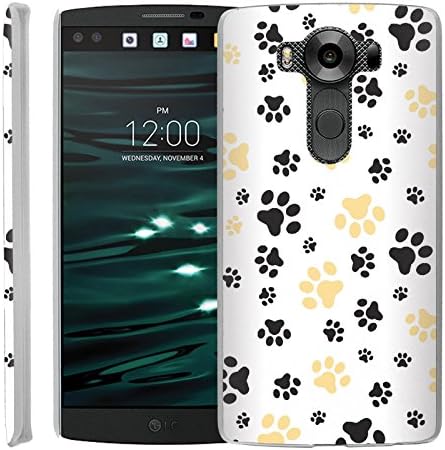 CaseAVE [SLIM FIT] Shock-Absorption Bumper [1PCS] Durable Anti-Fingerprint Back Bumper Case [ Black Gold Dog Pow ] for LG V10