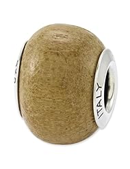Sterling Silver Reflections Mongo Wood Bead