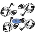 HQRP 4-Pack D Shape Earpiece Headset PTT Mic for Bearcom Radio Devices BC10 / BC20 / BC90 / BC95 / BC120 / BC130 / Black Box/Black Box Plus + HQRP Coaster