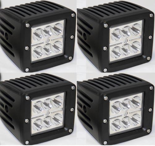 OC Gizmo 3" LED Driving Light Dually D2 3x3 ATV Tractor Jeep Motorcycle Bike Boat Spot Pod Light Beam (Pack of 4)