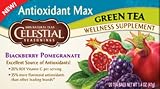 Celestial Tea Antioxident Max Green Tea - Blackberry Pomegranate, 20-Count (Pack of 6)