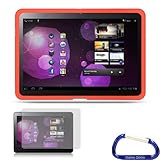 Gizmo Dorks Silicone Skin Case (Red) and Screen Protector with Carabiner Ke ....