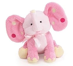 Pink Polka Dot Elephant 14" High