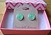 Summerfield Collection Silver-tone Faux Druzy Stone Stud Earrings 12mm (Mint Green)