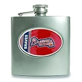 MLB Atlanta Braves Stainless Steel Hip Flask 6oz