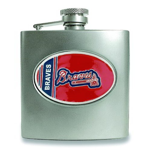 MLB Atlanta Braves Stainless Steel Hip Flask 6oz