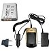 HQRP Battery Charger and Battery for PENTAX Optio W60 / W 60, W80 / W 80, L50 / L 50, L60 / L 60 Digital Camera plus HQRP Euro Plug Adapter image 1