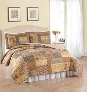 Lifestyle Heather 3-Piece Quilt Set, Queen
