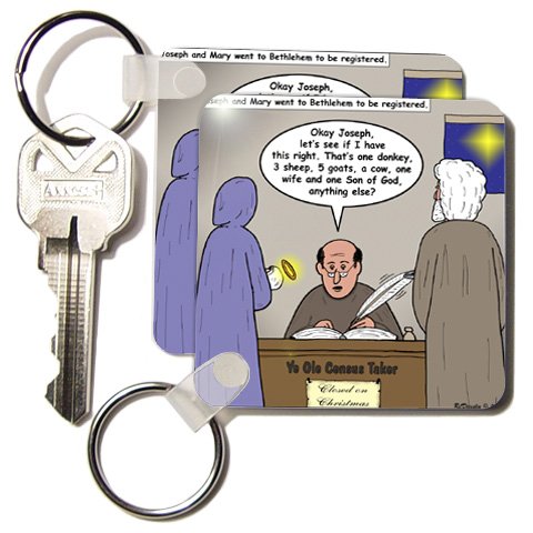 The Census in Bethlehem at Christmas - Set Of 4 Key Chains