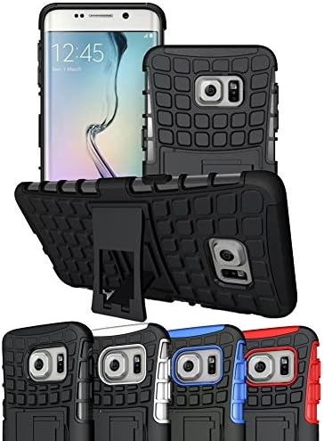 Galaxy S7 edge Case, Deliy [TANK Series] - Shock Proof Heavy Duty Rugged Dual Layer Case with Kickstand for Samsung Galaxy S7 edge, Durable Anti-Scratch Anti-Dust(2016) (Black)