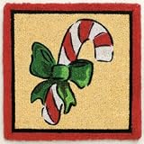 Candy Cane Coir Doormat-Christmas