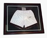 Roy Jones Jr. Autographed Framed and Matted 36 x 30 White Everlast Boxing Trunks