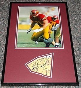 Signed Tony Boselli Picture - Framed 11x17 Display USC Trojans - Autographed NFL Photos