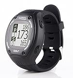 POSMA GT1 Golf Trainer GPS Golf Watch Range Finder, Preloaded Golf Courses no download no subscription, Black, courses incl. US, UK, Espana, France, Italy, Finland, Canada, Europe, Australia, New Zealand etc