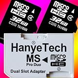 HanyeTech MS ProDuo�Ѵ������ץ� + ��� ��® Class4 microSDHC 32GB x2�դ� �Х륯��