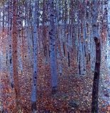 12X12 inch Gustav Klimt Abstract Canvas Art Repro Beeche forest