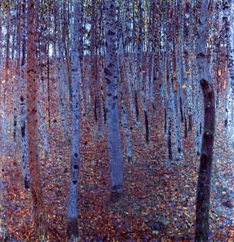 12X12 inch Gustav Klimt Abstract Canvas Art Repro Beeche forest