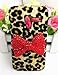 Bling Shiny 3D Pink Bow Leopard Special Party Case Cover For Motorola Moto X Phone XFON XT1056 XT1058 XT1053 XT1055 XT1058 XT1056 XT1060 (Red Bow)