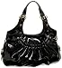 Nine West Precisely Gathered Large Satchel,Black,one size