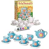 Children's Tea Set Painting Kit Arts & Crafts Gift Set *Perfect Gift Idea for Children, Girls, Boys, Birthday, Holiday, etc.*
