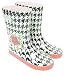 Kidorable English Roses Houndstooth Rainboots, toddler size 6 to youth size 6