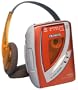 Aiwa HS-TA33 AM/FM Cassette Stereo w/Auto Reverse & Super Bass (Orange)