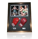Ricky Hatton Joe Calzaghe Signed Boxing Gloves Framed Dome Display